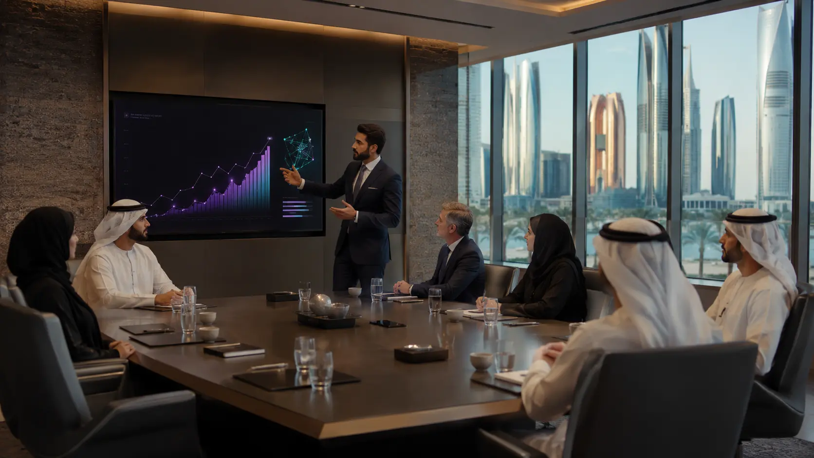 UAE business leaders reviewing digital strategy